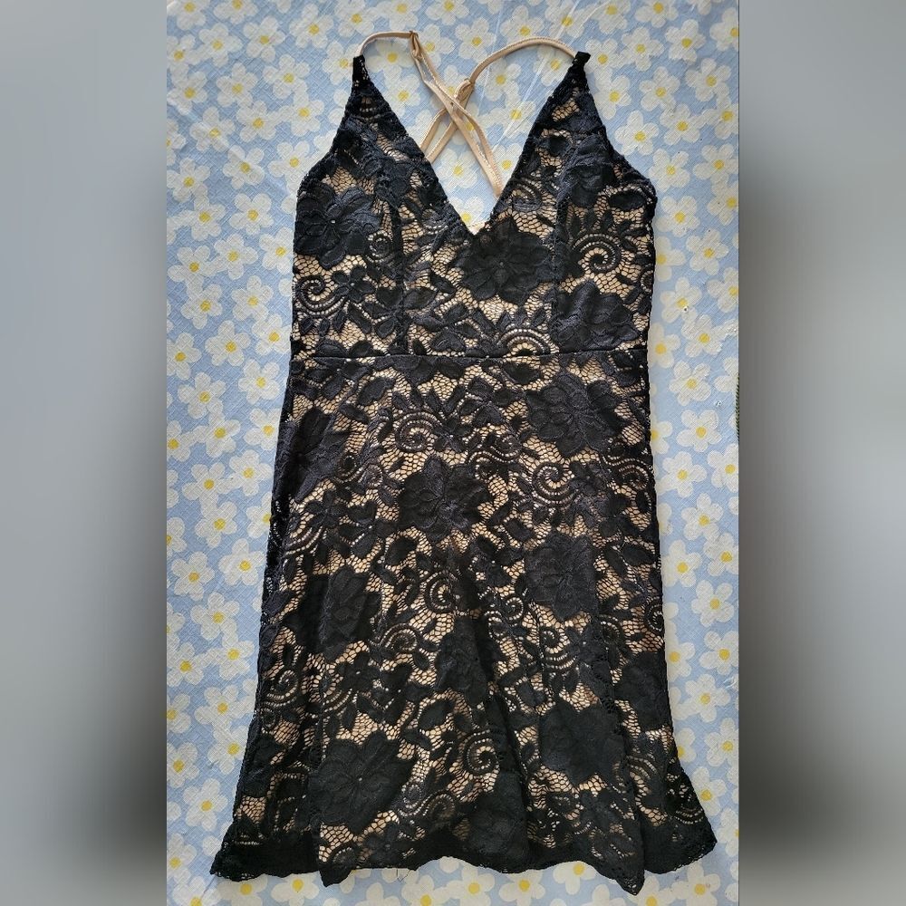 ARDENE Black Lace Mini Dress, size Small